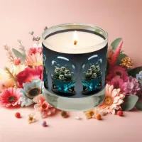 Glass Sphere Filled Water Bottom Scented Candle