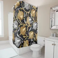 Regal Gold Acorn – Luxurious Royal Design Shower Curtain