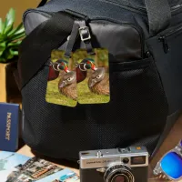A Sweet Moment Between Wood Ducks in the Woods Luggage Tag