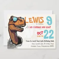 Dino-mite Birthday Bash: Roar with the T-Rex Invitation