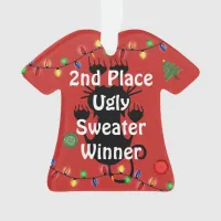 2nd Place Ugly Christmas Sweater Contest Ornament