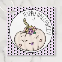 Happy Halloween | Pumpkin and Polka Dots  Favor Tags
