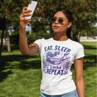 Enchanting Swimmer: Eat Sleep Swim Repeat T-Shirt