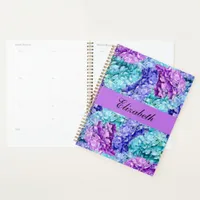 Magnificent hydrangea blossoms, personalizable    planner