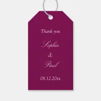 Mulberry Wedding Favor Thank You Gift Tags