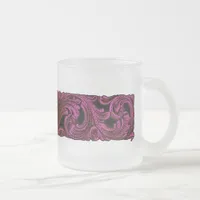 Goth Purple Ornament With Heart Frosted Mug