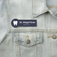 Modern Tooth Icon Professional Orthodontist Name Tag