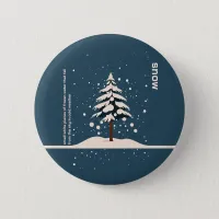 Snow Fall and Pine Tree Button