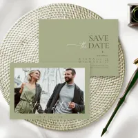 Simply Chic Wedding Photo Sage Green ID1046 Save The Date