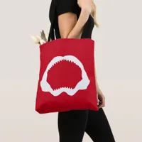 Shark Teeth Blood Red Tote Bag