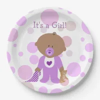 It's a Girl Baby Shower Paper Plate