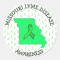 Missouri Lyme Disease Ribbons Awareness Stickers