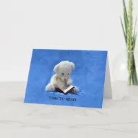 Teddy Bear Time to Read Greeting Card, ZKOA Card