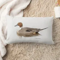Stunning Reflections of a Northern Pintail Duck Lumbar Pillow