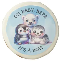 It's a Boy | Polar Arctic Winter Baby Shower Sugar Cookie
