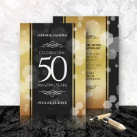 Elegant 50th Golden Wedding Anniversary Invitation
