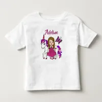 Pretty Princess and Unicorn Personalized Shirt