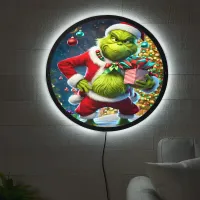 Grinch spreads Christmas cheer and gifts! LED Sign