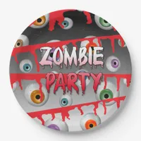 Zombie Eyeballs Apocalypse Halloween Party Paper Plates