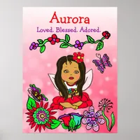 Personalized Loved, Blessed and Adored Fairy Poster