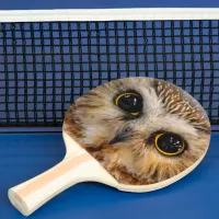 Cute Little Northern Saw Whet Owl Ping Pong Paddle