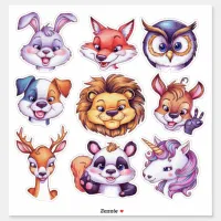  Cute kawaii animals #3 Custom-Cut Vinyl Sticker