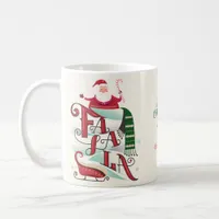 Christmas Karaoke Santa Kid Fa La La Church Carols Coffee Mug