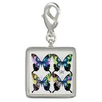 Gorgeous and Elegant Monogram Butterflies Pattern Charm