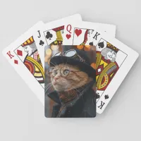 Steampunk Cat Playing Cards