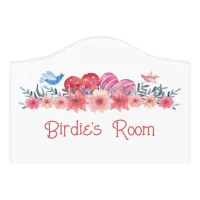 Hearts, Flowers, and Little Birds | So Cute Door Sign