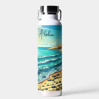 Tropical Ocean Aloha Vacation  Water Bottle