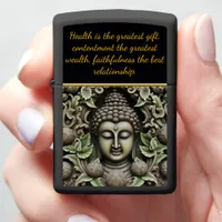 Buddha Carving With Leaves and Orbs Zippo Lighter