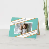 Happy Birthday Dad Personalized Kid's Photo Card