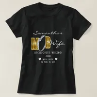 Mob Wife & Cocktails Black Bach Bachelorette Party T-Shirt