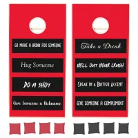 Funny Rules Cornhole Se Cornhole Set