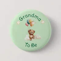 Sweet Little One on the Way Green Baby Shower Button