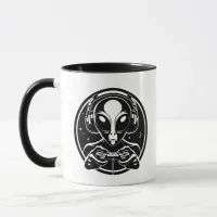 Extraterrestrial Alien Gamer with Headphones Mug