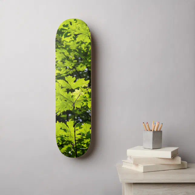 Sun-Dappled Leaves in the Forest Skateboard