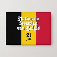 Dutch Nationale feestdag van België Belgian Flag Button