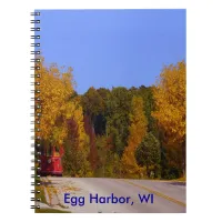 Egg Harbor, WI Fall Season with Trolley Car Notebook