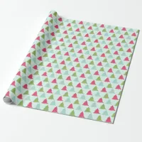 Colorful Christmas Trees Wrapping Paper