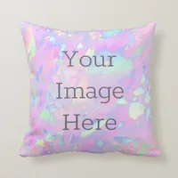 Create Your Own Iridescent Abstract Faux Foil Throw Pillow