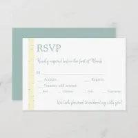 Simple Eggshell Blue Birch Wedding Invitation RSVP