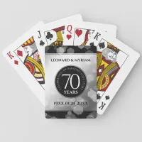 Elegant 70th Platinum Wedding Anniversary Playing Cards