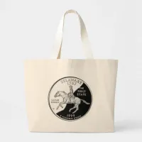 Faux Delaware State Quarter Large Tote Bag