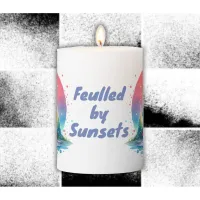 Fuelled by Sunsets Cute Cottage Core | Pillar Candle