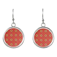 Christmas Holiday Charm Pattern 01 -  Earrings