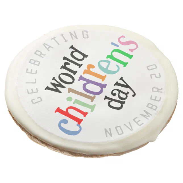  Colorful Happy World Children's Day Sugar Cookie