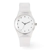 Womens Sporty Pink Silicon Number Face Decorative Watch