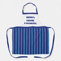 Simple Blue Stripe Mom's Home Cooking Apron